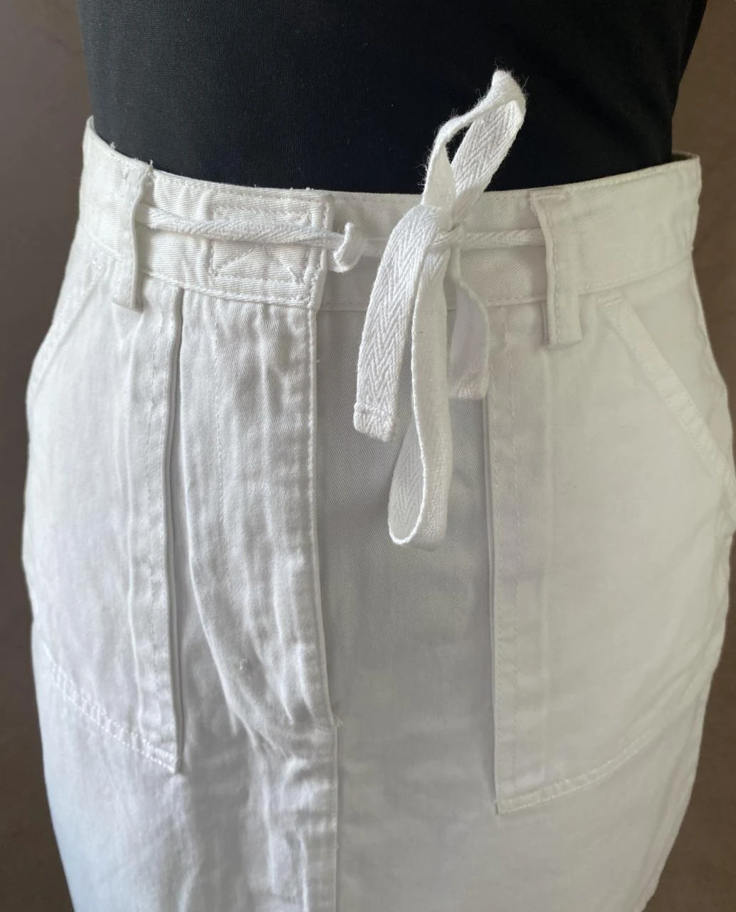 Witte ETAM rechte rok van 100% katoen T36 – Cargo chic stijl & hoge taille – photo 7